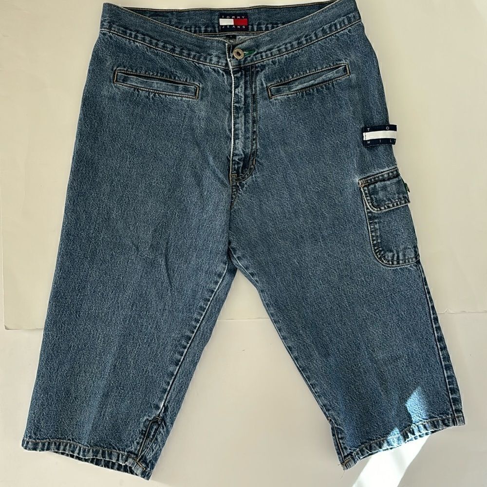 Vintage Tommy Hilfiger Denim Cargo Capris Size 7
